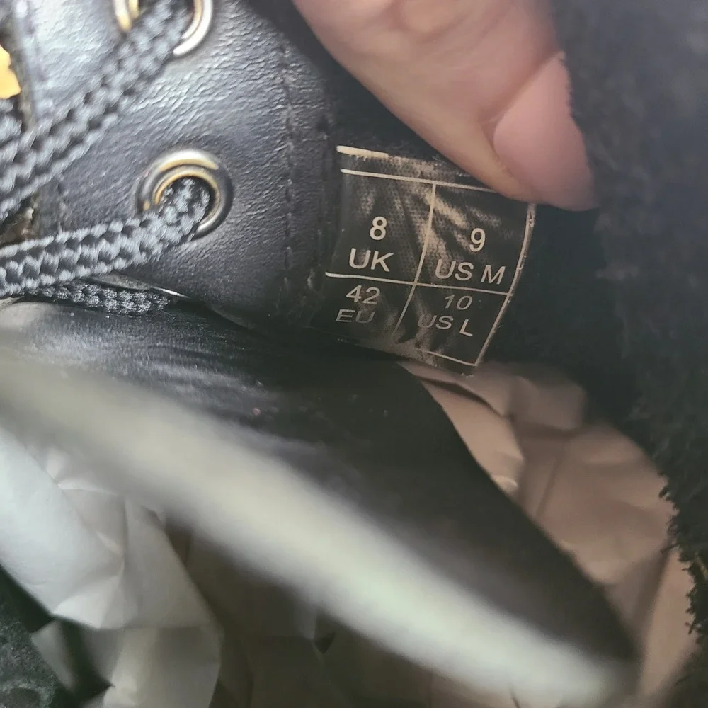 Dr. Doc Martens Pascal‎ Air Wair 1460 EU 42 US 9 Black Leather Combat Punk Boots - Picture 7 of 7
